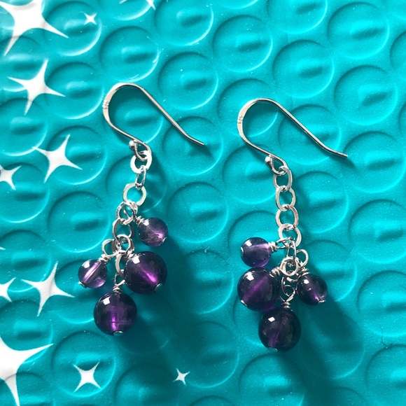 Rocks & Gems CAN Sterling Silver Amethyst Earrings - Picture 1 of 8